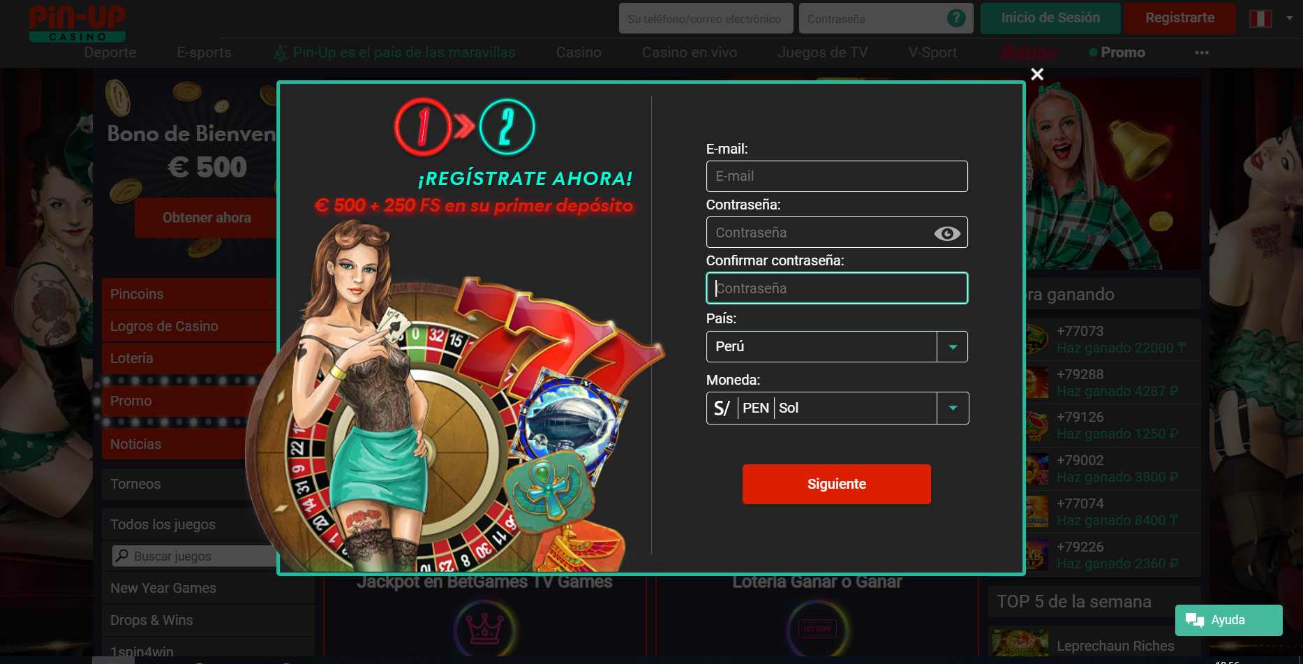 login and registro form
